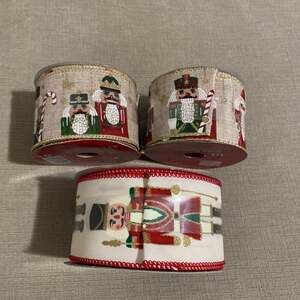 Nutcracker Wired Ribbon 3 rolls